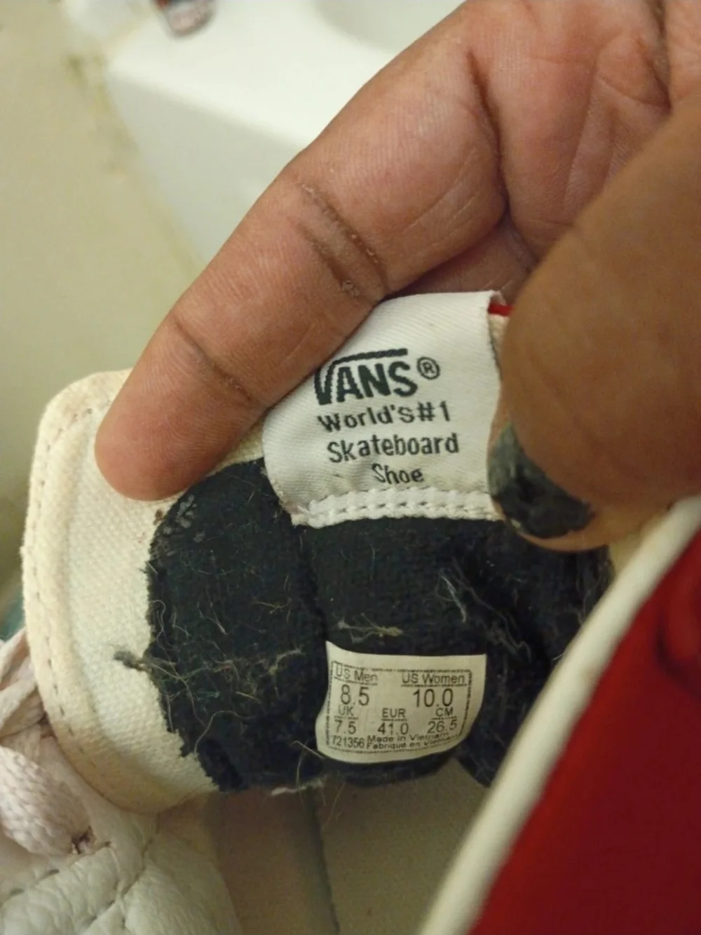 Vans Red High-Top Sneakers with White Details